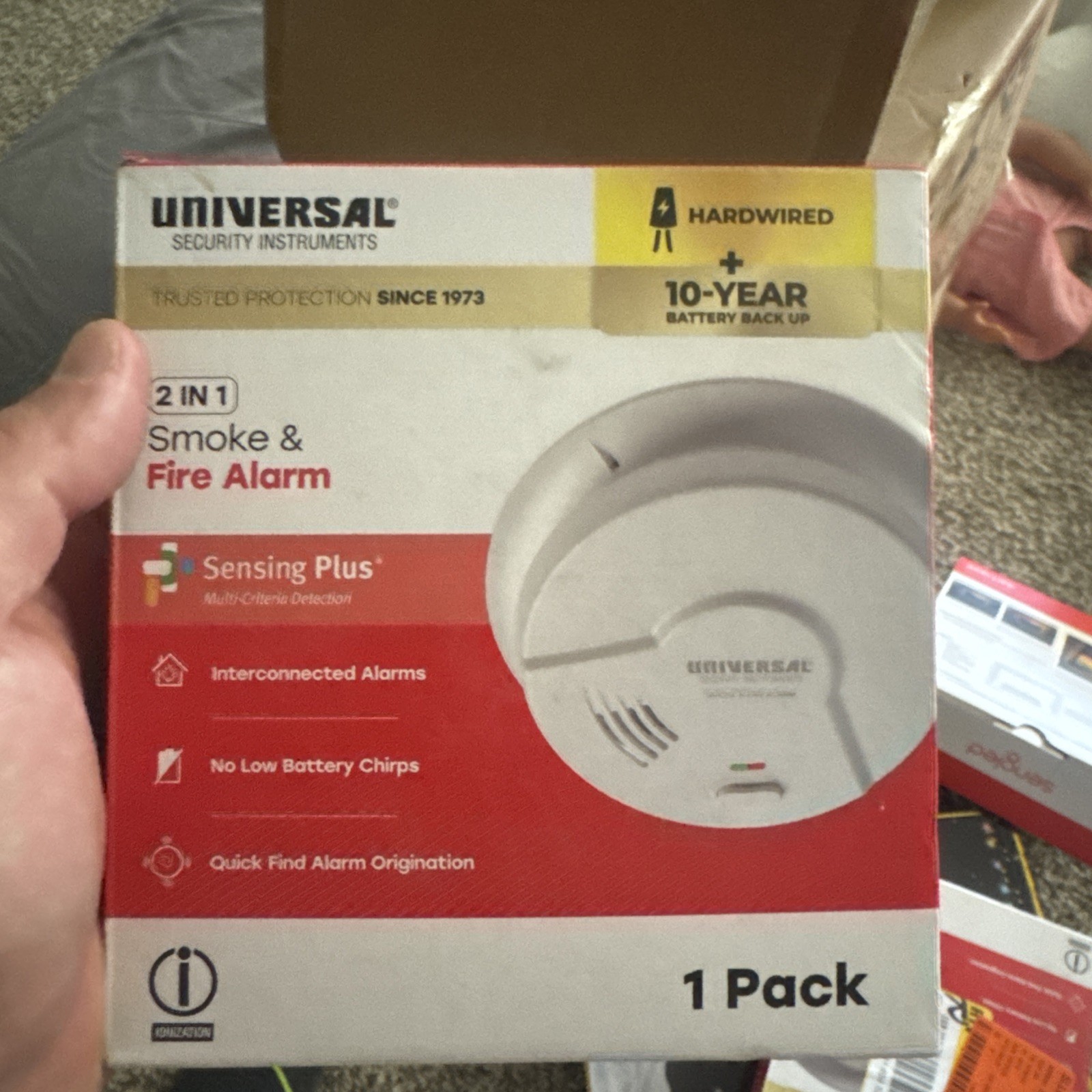 USI Hardwired and 10-Year Battery Backup Smoke Detector with Ionization Sensor gallery