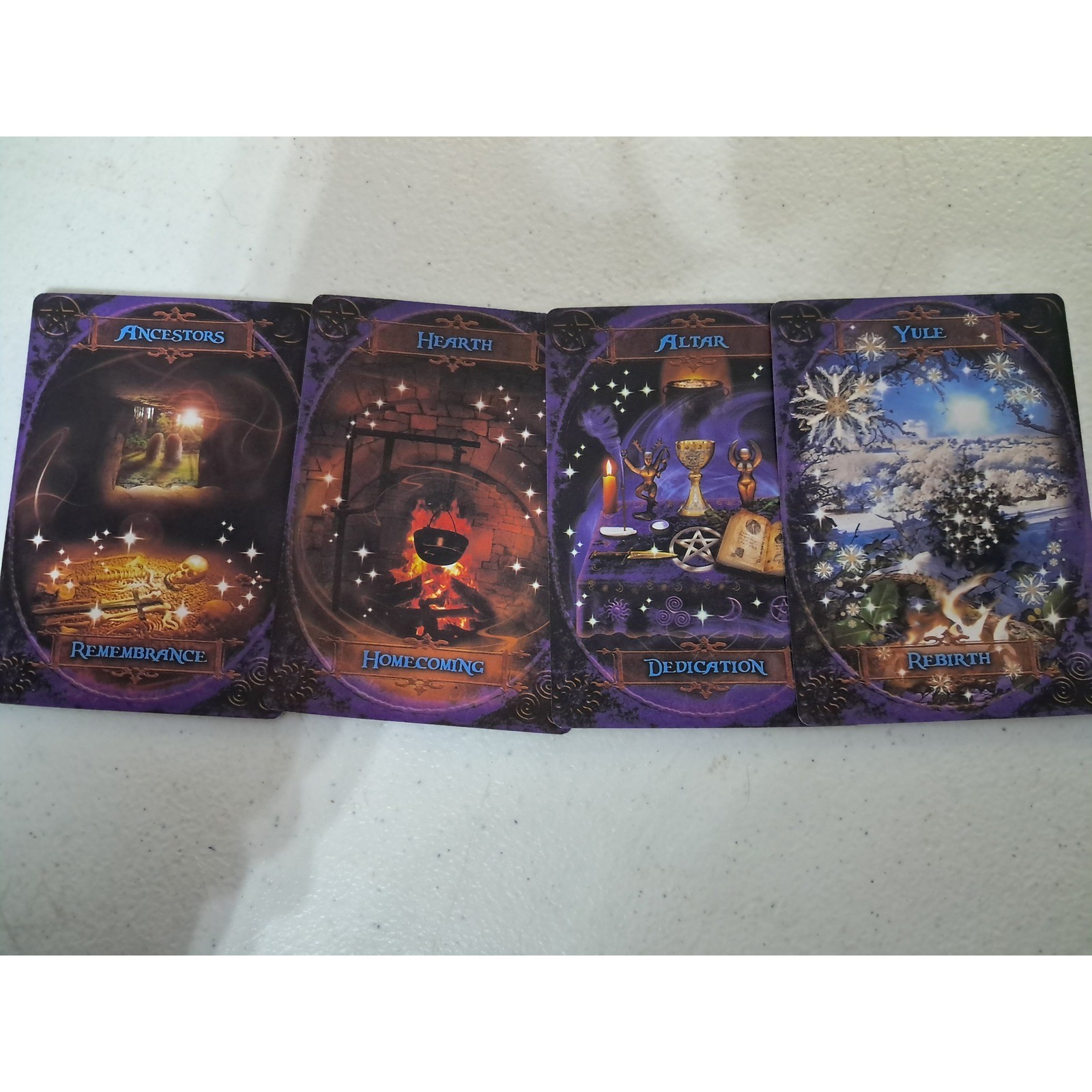 Witches Wisdom Oracle Cards 48 Card Deck and Guidebook Set Richard Crookes Art gallery