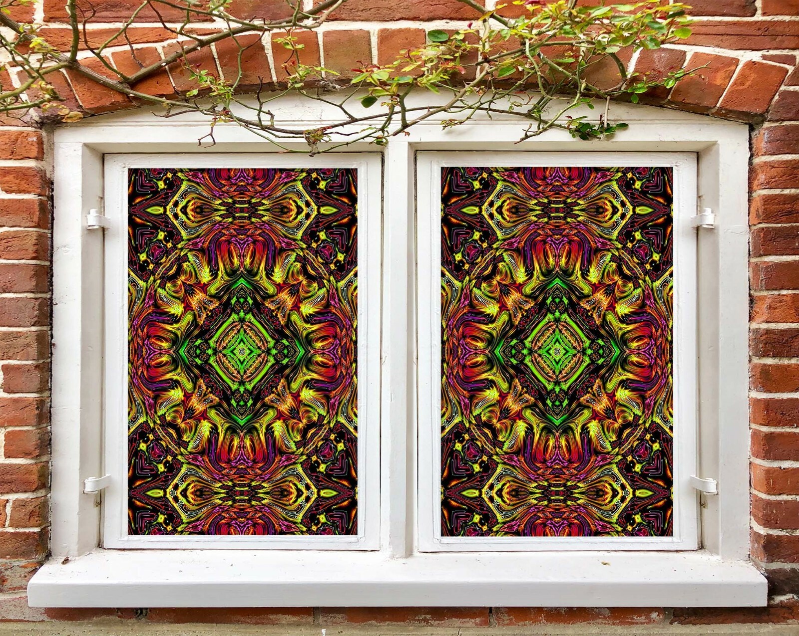 3D Reddish Brown D256 Window Film Print Sticker Cling Stained Glass UV Block Amy gallery
