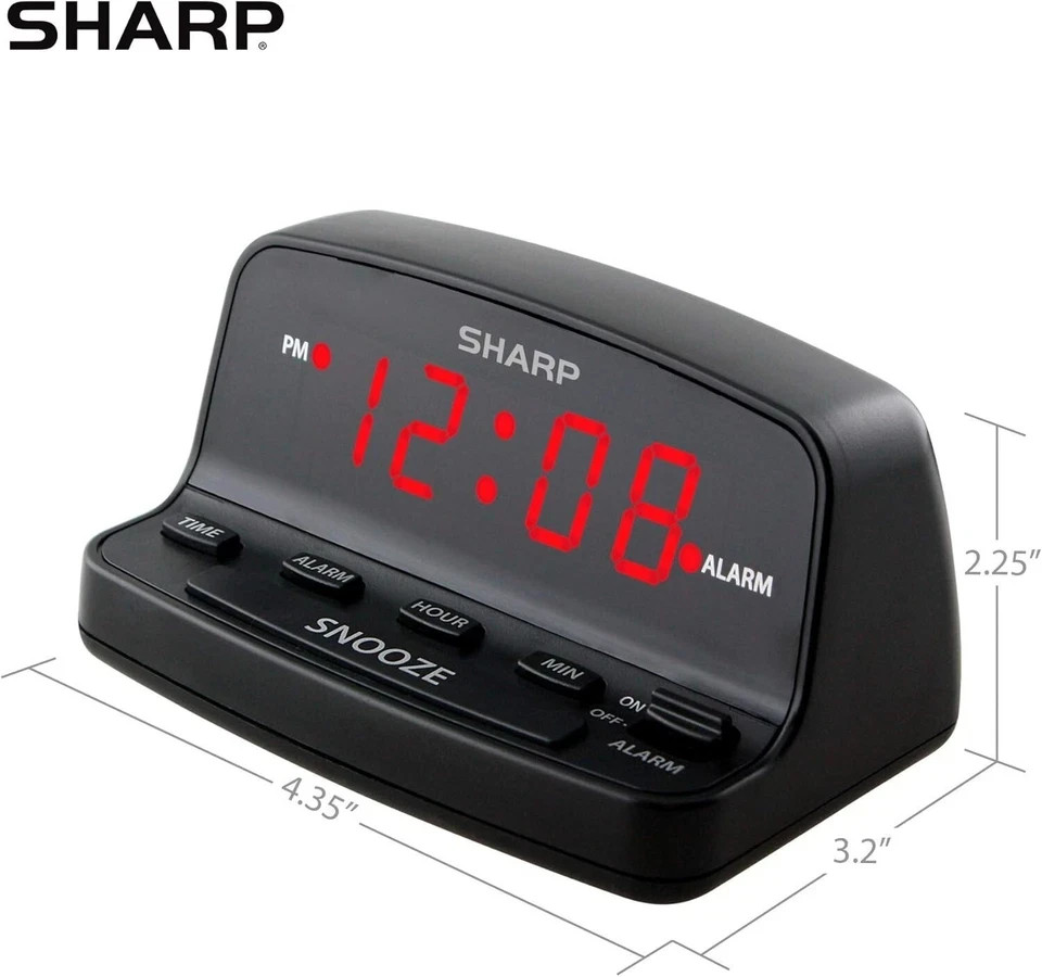 Digital Alarm Clock with Keyboard Style Controls, Battery Back-Up, Easy to Use gallery