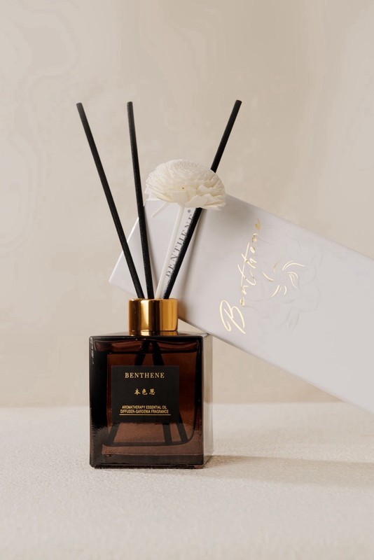 BENTHENE Gardenia Reed Diffuser Aromatherapy Liquid Glass, 1 Pack gallery