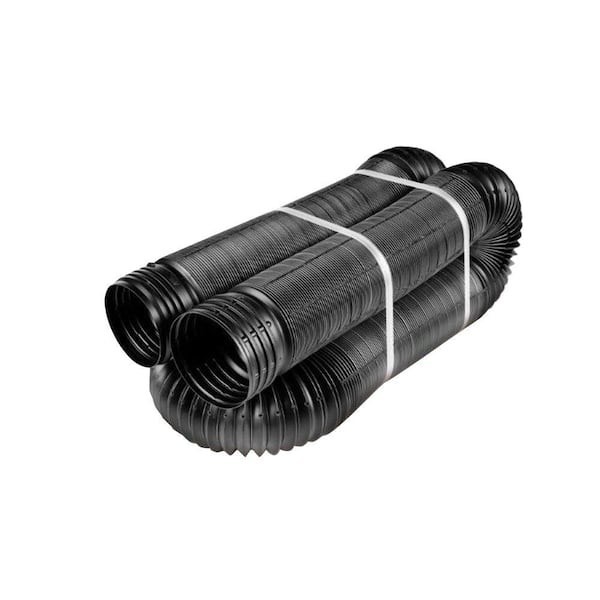 FLEX Drain 4 In. X 50 Ft. Copolymer Perforated Drain Pipe gallery