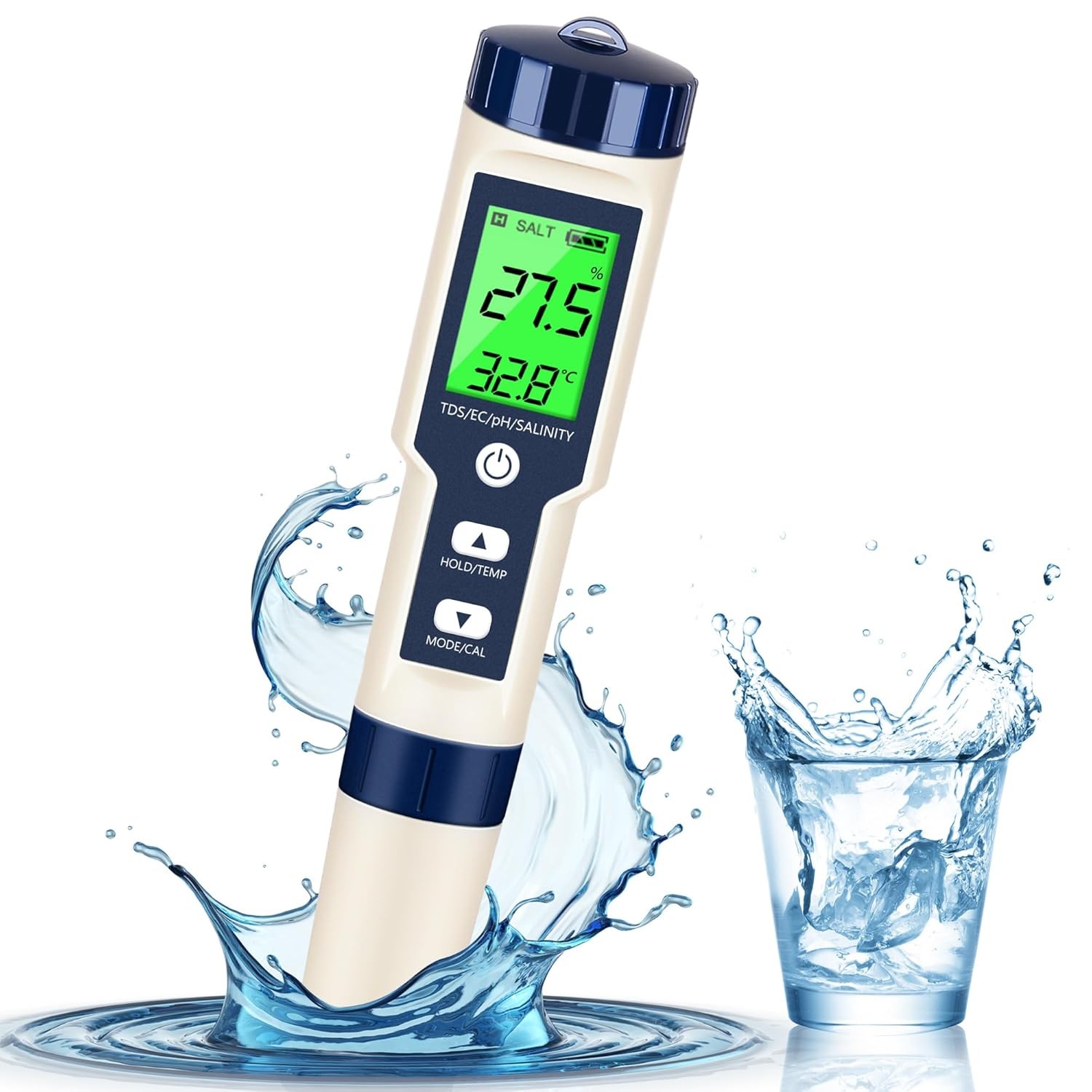 Professional 5-in-1 Water Tester Tool PH/TDS/EC/Salinity/Temperature for Pool gallery