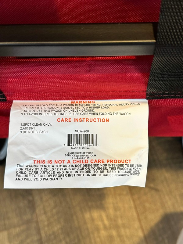 Seina Road Warrior Polyester Fabric Utility Cart 3.6 cu ft gallery