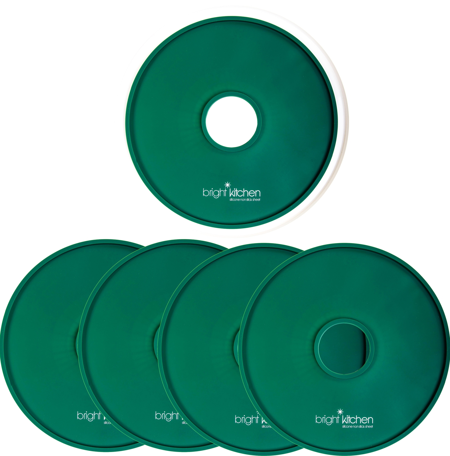 4 Fruit Leather Silicone Dehydrator Sheets with EDGES - NON-Toxic for Nesco gallery