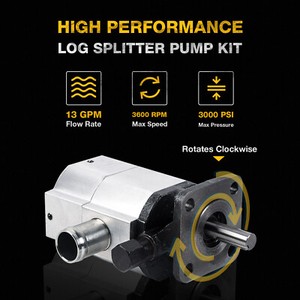 13 GPM Log Splitter Pump 2 Stage Max 3000PSI Hydraulic Gear Pump Hydraulic Motor gallery