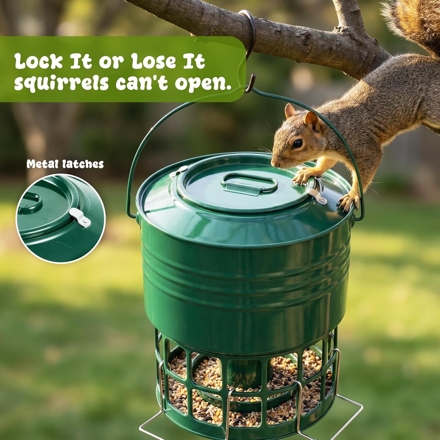 Large Capacity Outdoor Hanging Wild Bird Feeder 8-10LBS 32 Port Heavy Duty gallery