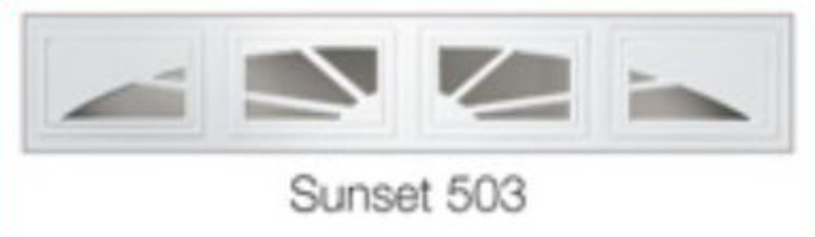 WHITE SUNSET 503 Window Inserts/Short Panel CLOPAY Garage Doors Set of 4 gallery