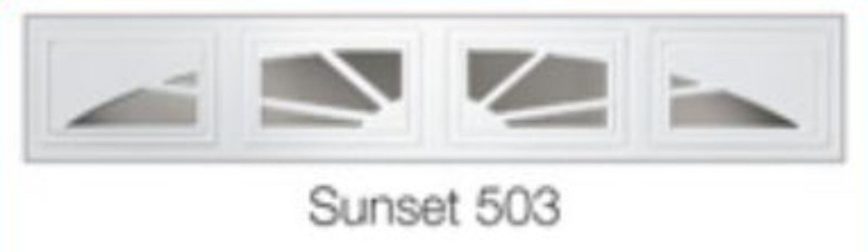WHITE SUNSET 503 Window Inserts/Short Panel CLOPAY Garage Doors Set of 4 gallery