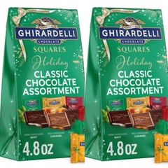 Two! Ghirardelli Chocolate Assortment Dark Chocolate Mint Caramel Squares