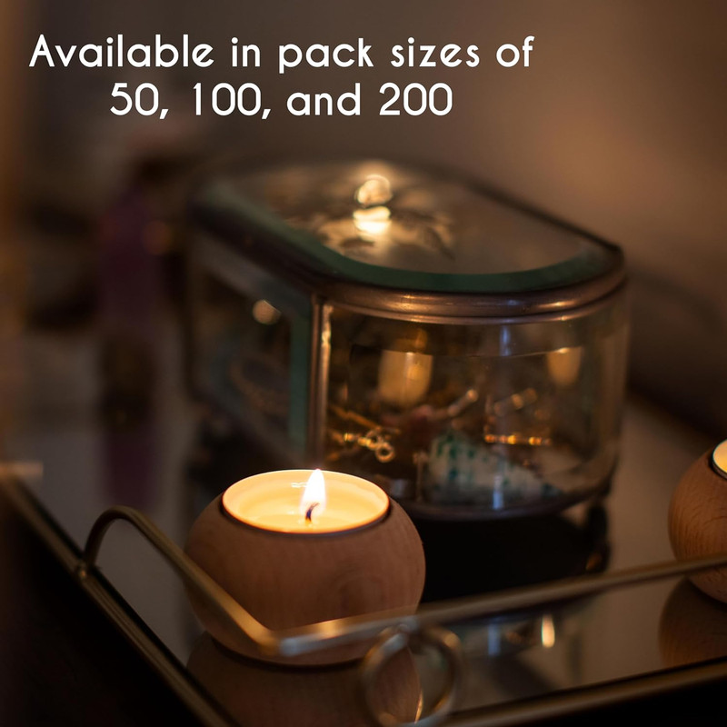 Stonebriar 100 Pack Unscented 8 Hour Extended Burn Time Tea Light Candles, White gallery