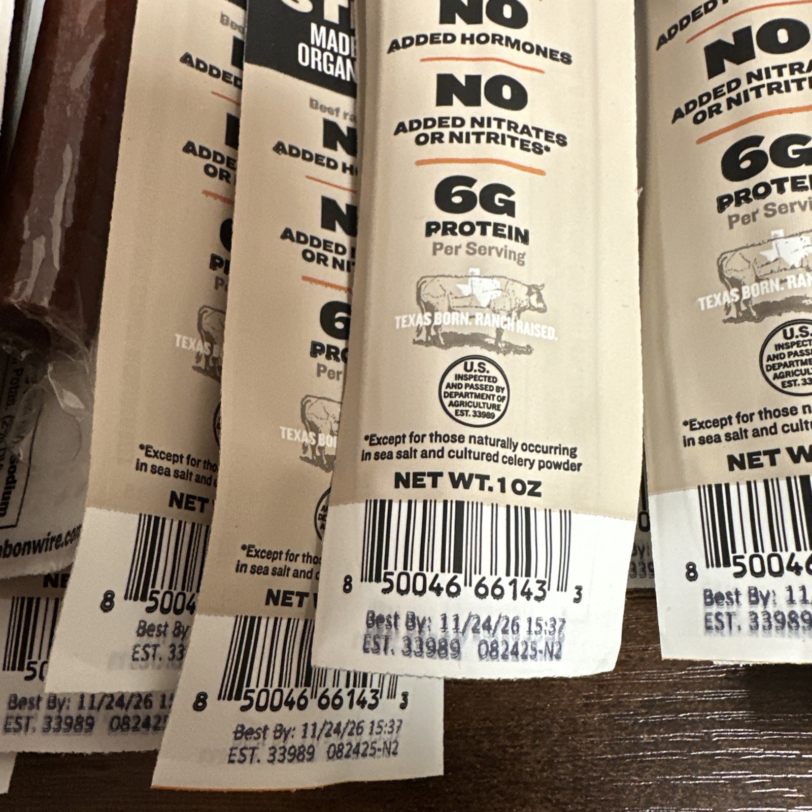 Ribbon Wire Ranch Organic Beef Stick 6-G Protein Lot Of 20 Honey Barbecue 11/26 gallery