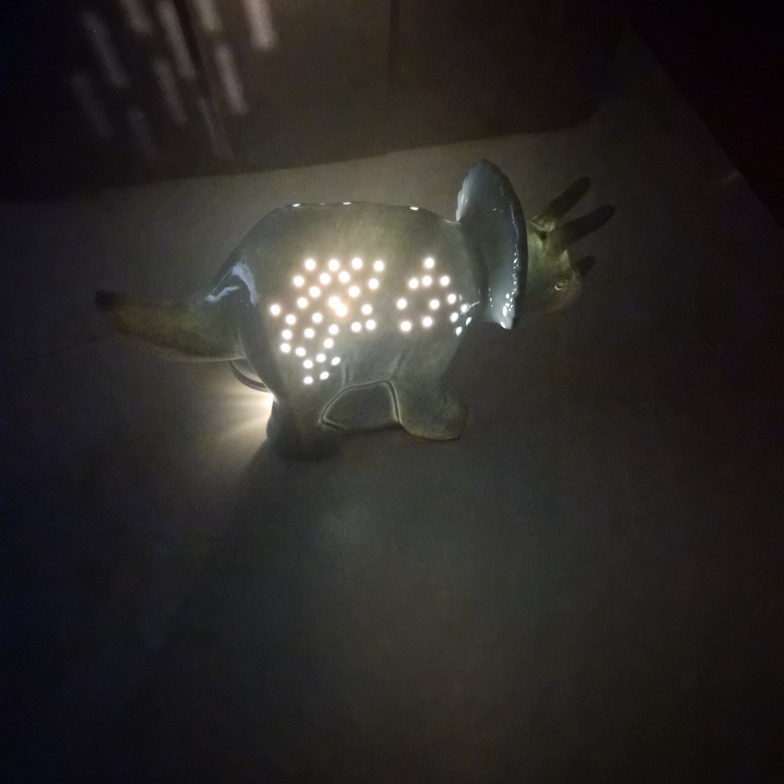 Target Blue Triceratops Dinosaur Ceramic Night Light Lamp Kids Room Decor gallery