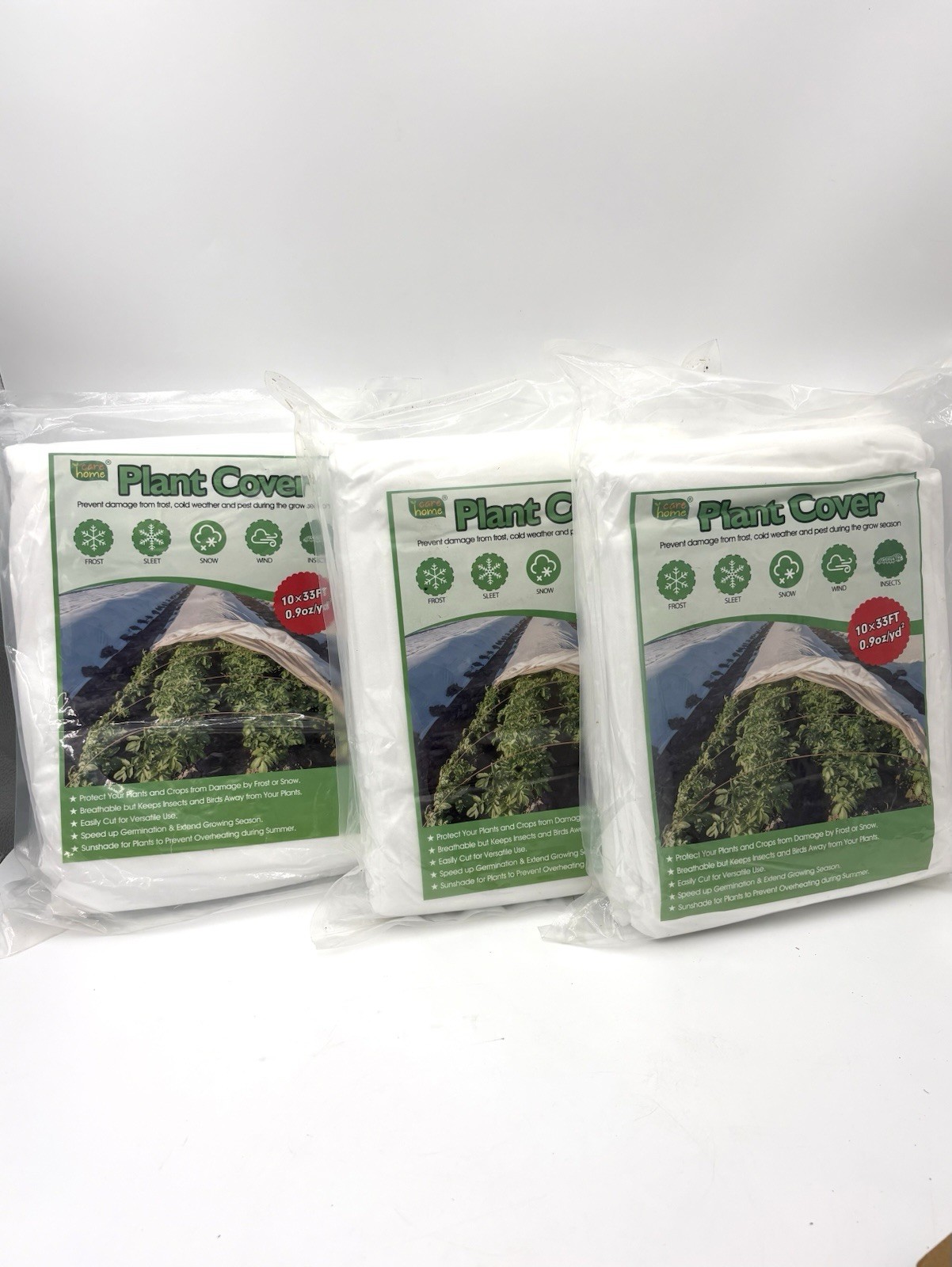 (3) Plant Covers Freeze Protection, 10Ft X 33Ft Frost Cloth for Outdoor Gardens gallery