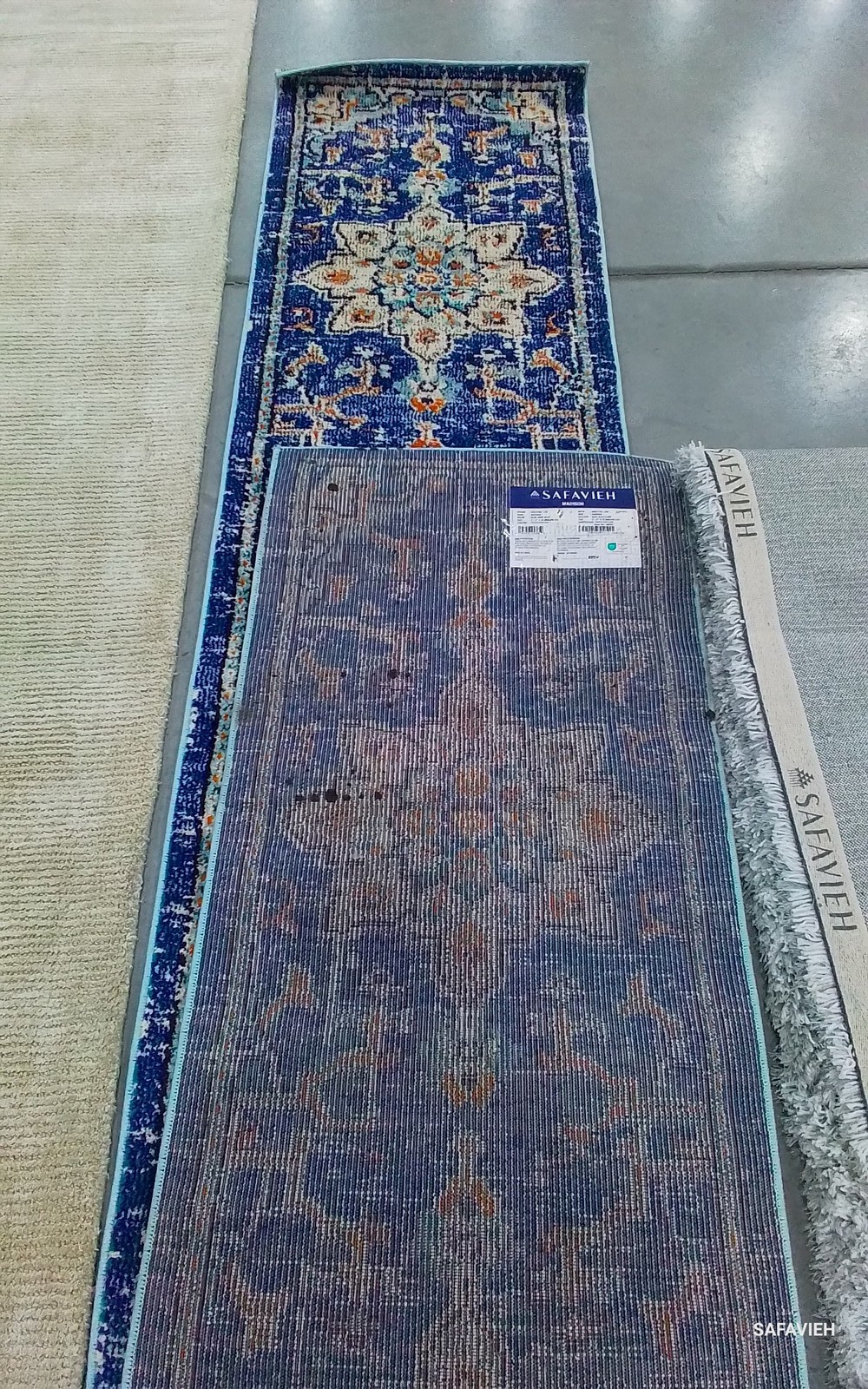 BLUE / LBLUE 2'-2" x 16'-0" Back Stain Rug, Reduced Price 1172795283 MAD473M-216 gallery