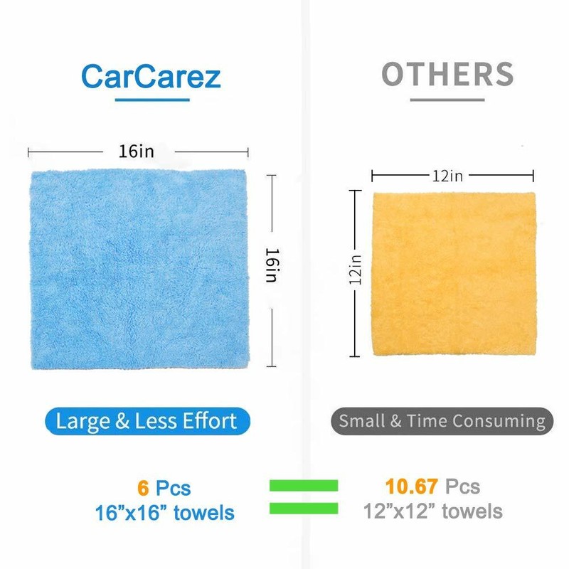 6 Pcs CarCarez Premium Microfiber Car Wash Drying Towels Professional Grade gallery