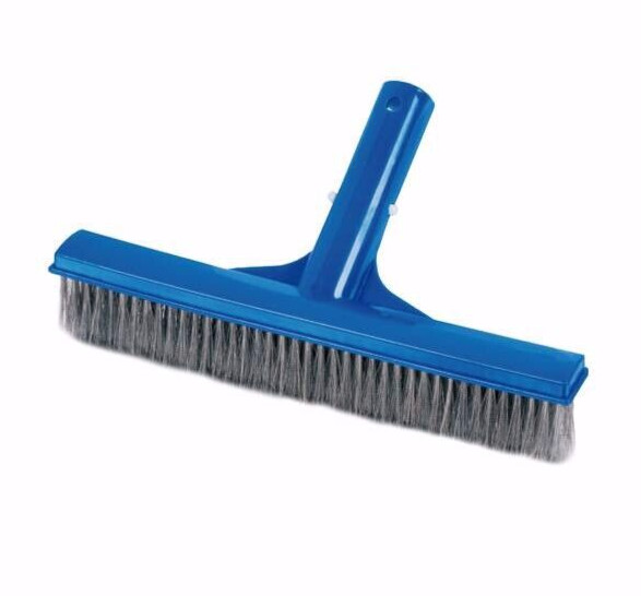 10" Stainless Steel Swimming Pool Deluxe Algae Wall Brush Plastic Handle gallery