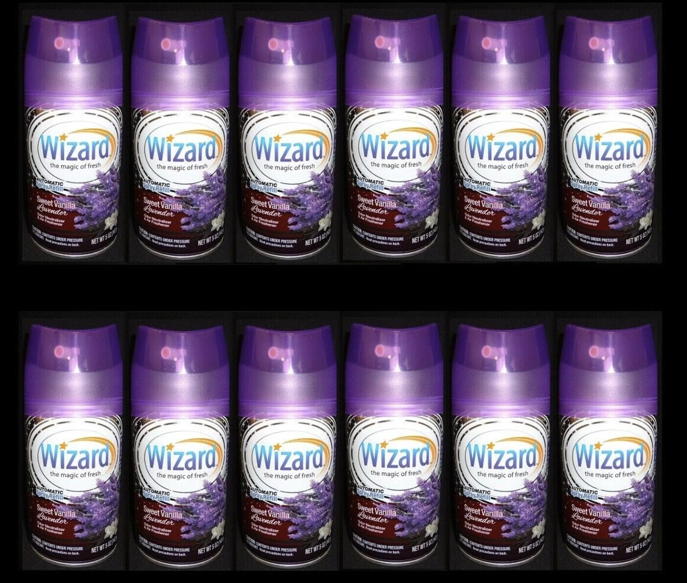 12 Wizard Automatic Spray Refills Sweet Vanilla Lavender 5 oz FIT GLADE AIRWICK gallery
