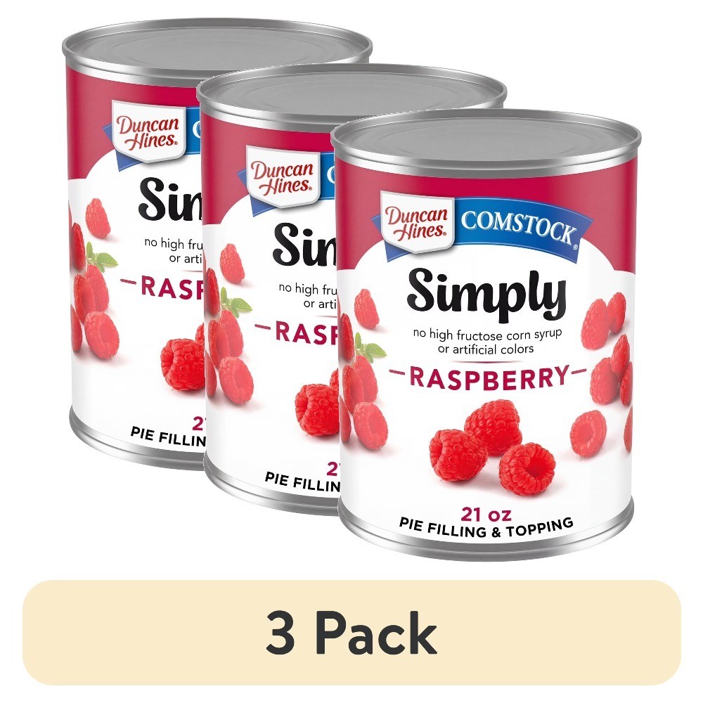(3 pack) Comstock Simply Raspberry Pie Filling and , Ready to Use, 21 gallery