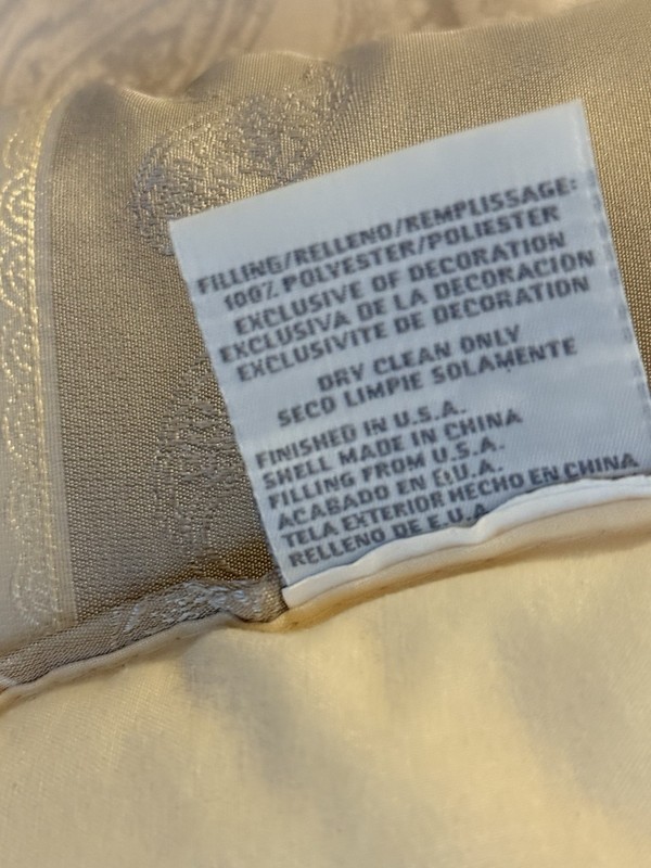 Croscill Home Comforter + 2 Shams QUEEN Jaquard soft yellow Beige white Corded gallery