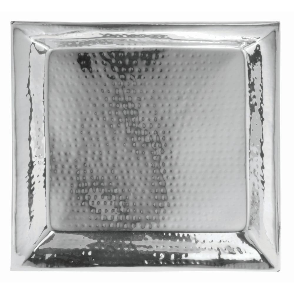HUBERT® Serving Tray with Hammered Finish Round Serving - 18" L x 18" W gallery