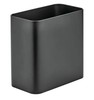 mDesign Small Black Metal 2.4 Gallon / 9 Liter Trash Can gallery