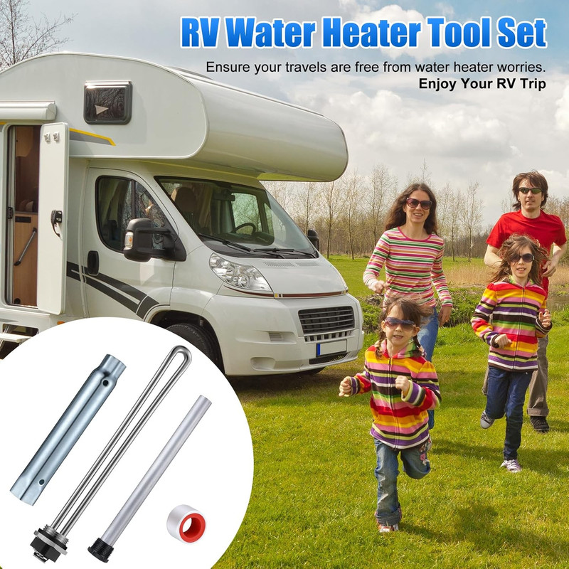 4 Pieces RV Water Heater Elements Include 1 Anode Rod 1 Electric Heater Element gallery