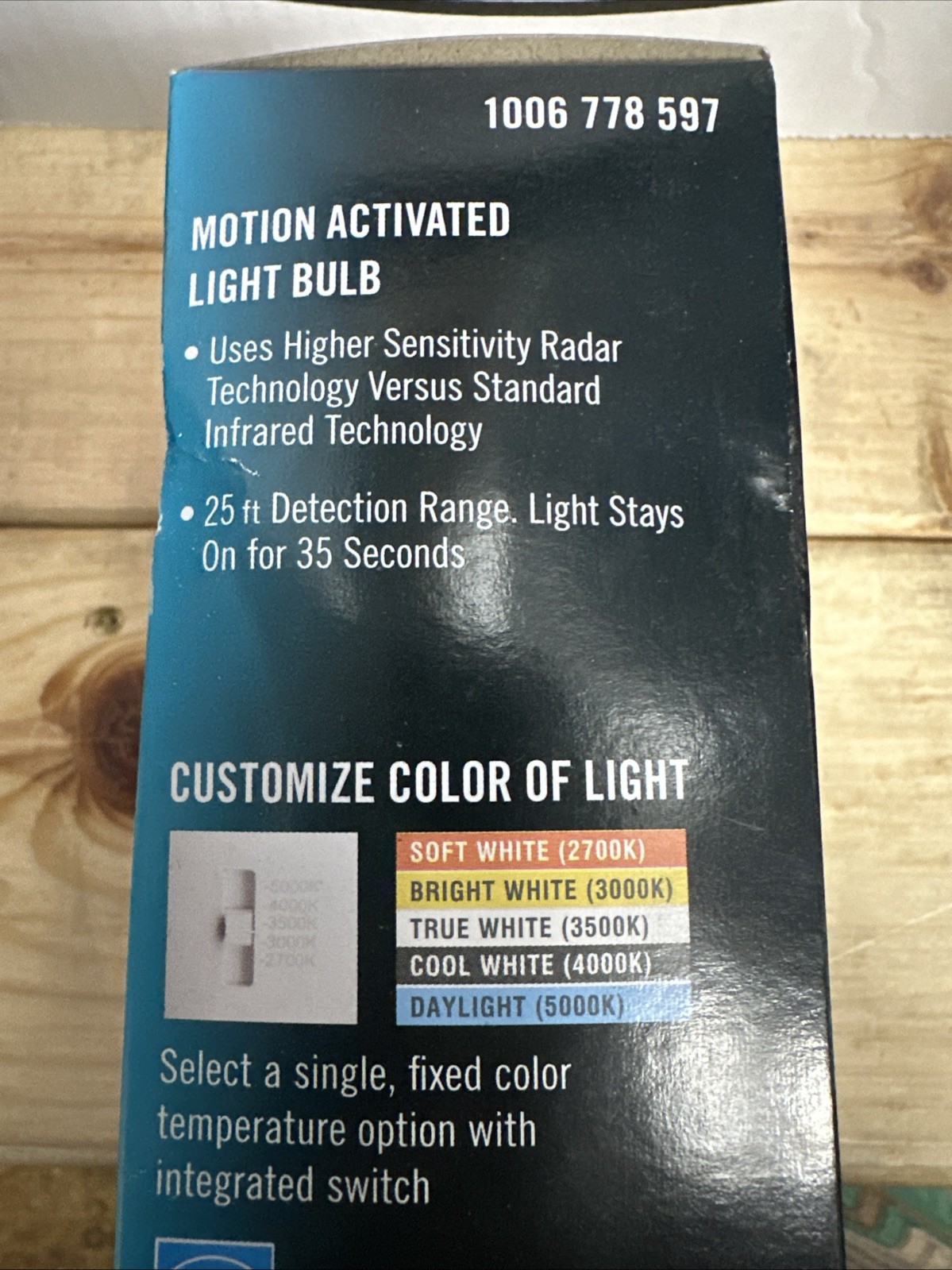 Ecosmart Dimmable Motion Sensor LED Light Bulb A19 60W 120V 1006778597 gallery