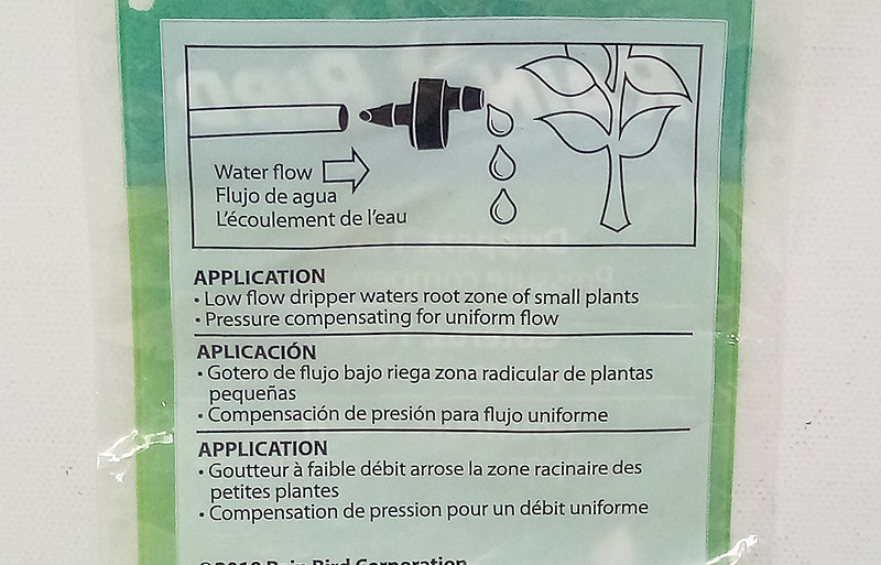 Rain Bird Pressure Compensating Drippers, 1 GPH (SW10/10) - 3 Pk w/ 10 Drippers gallery