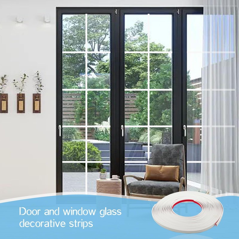 LYMOI 33 Ft Window Grille Inserts, Grid Kit, TPE Self-Adhesive White gallery