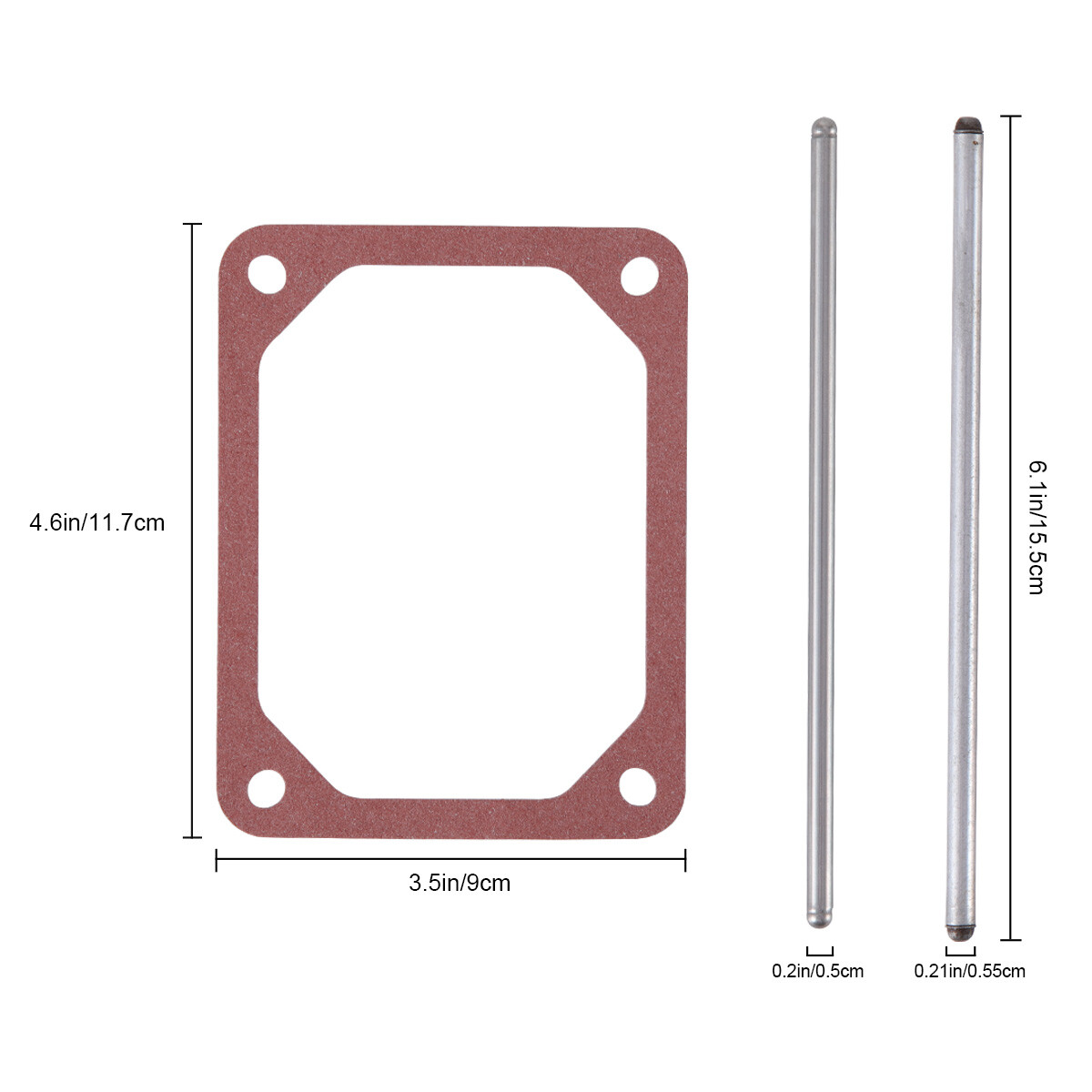 For Briggs & Stratton Push Rod Set & Valve Cover Gasket 690981 690982 690971 gallery