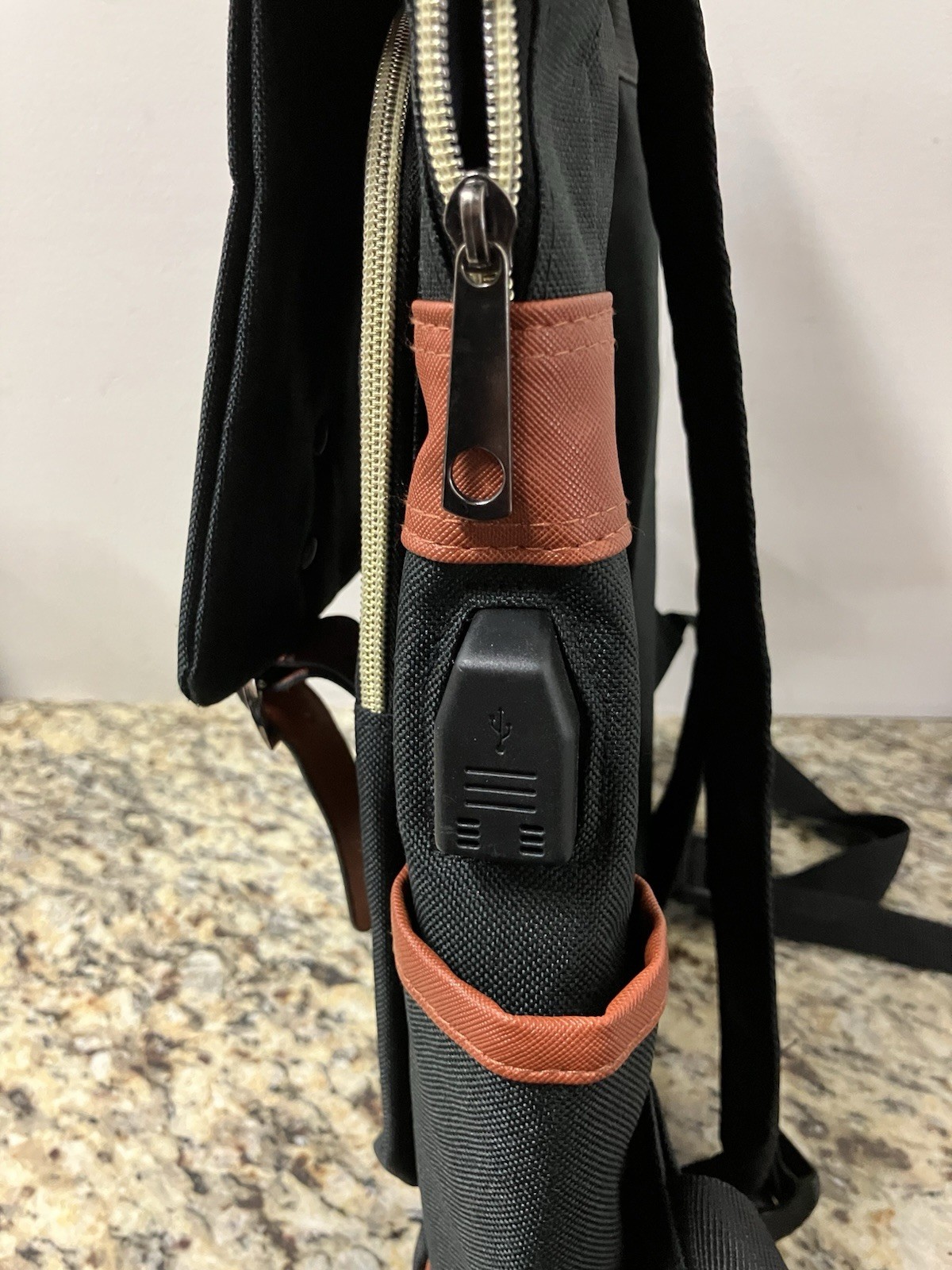 Backpack satchel style Tech Laptop Bag Attached USB Port 2