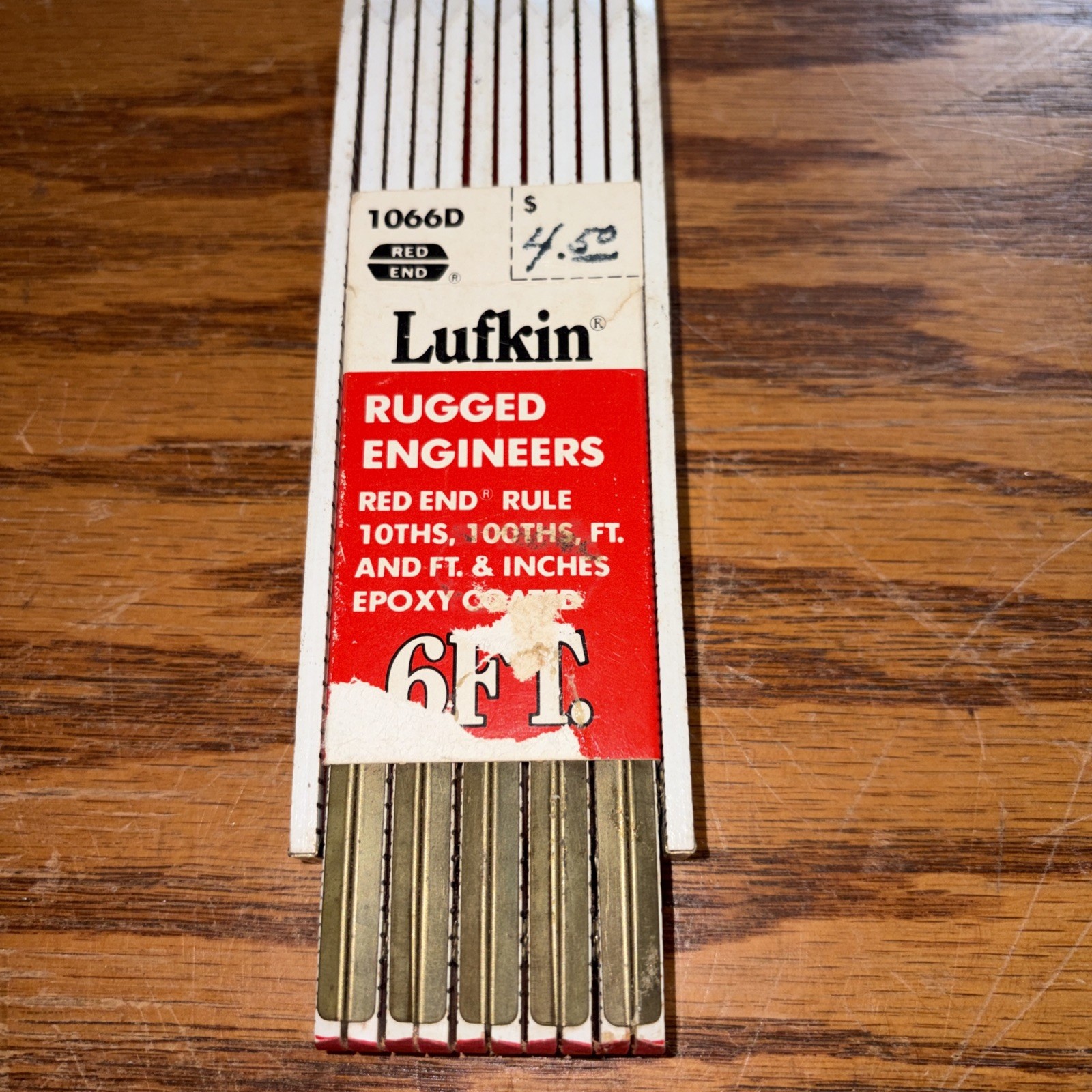 Vintage 1066D Lufkin Rugged Red End Engineers Folding Wood Ruler gallery