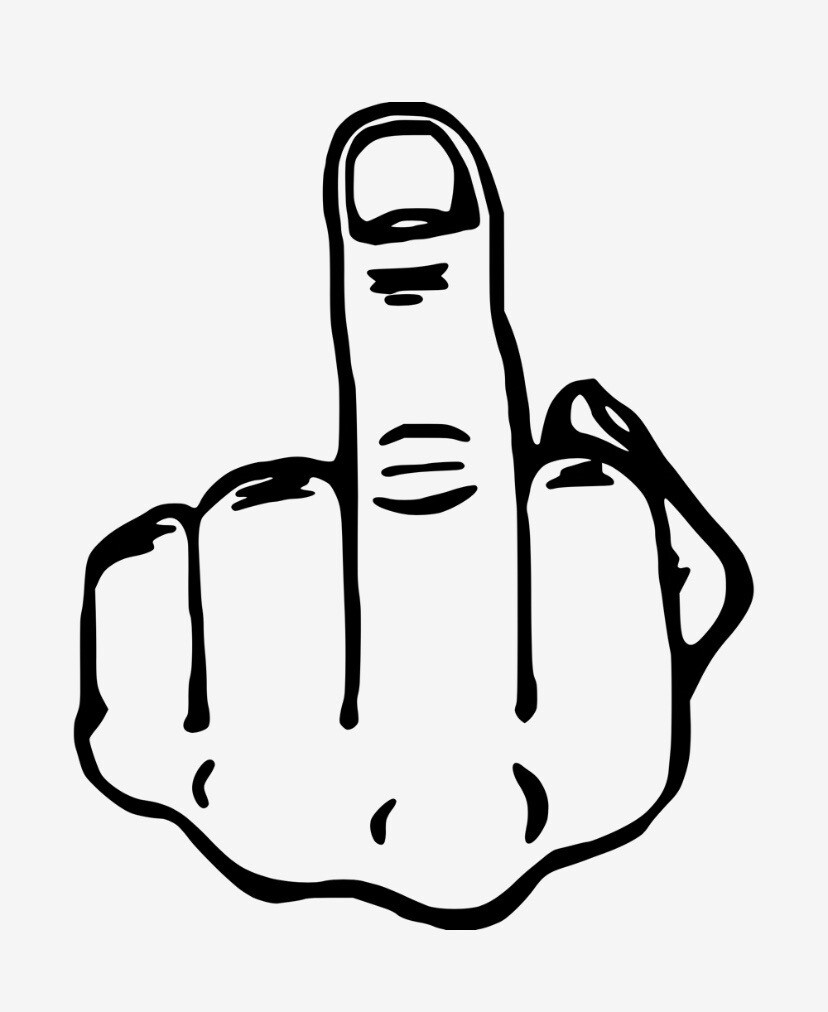MIDDLE FINGER FLIP OFF VINYL DECAL STICKER WINDOW WALL CAR BUMPER LAPTOP FUNNY gallery
