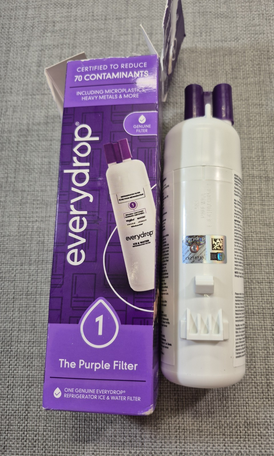 Everydrop EDR1RXD1 Refrigerator Water Filter 1 Whirlpool Maytag Kitchenaid OEM gallery