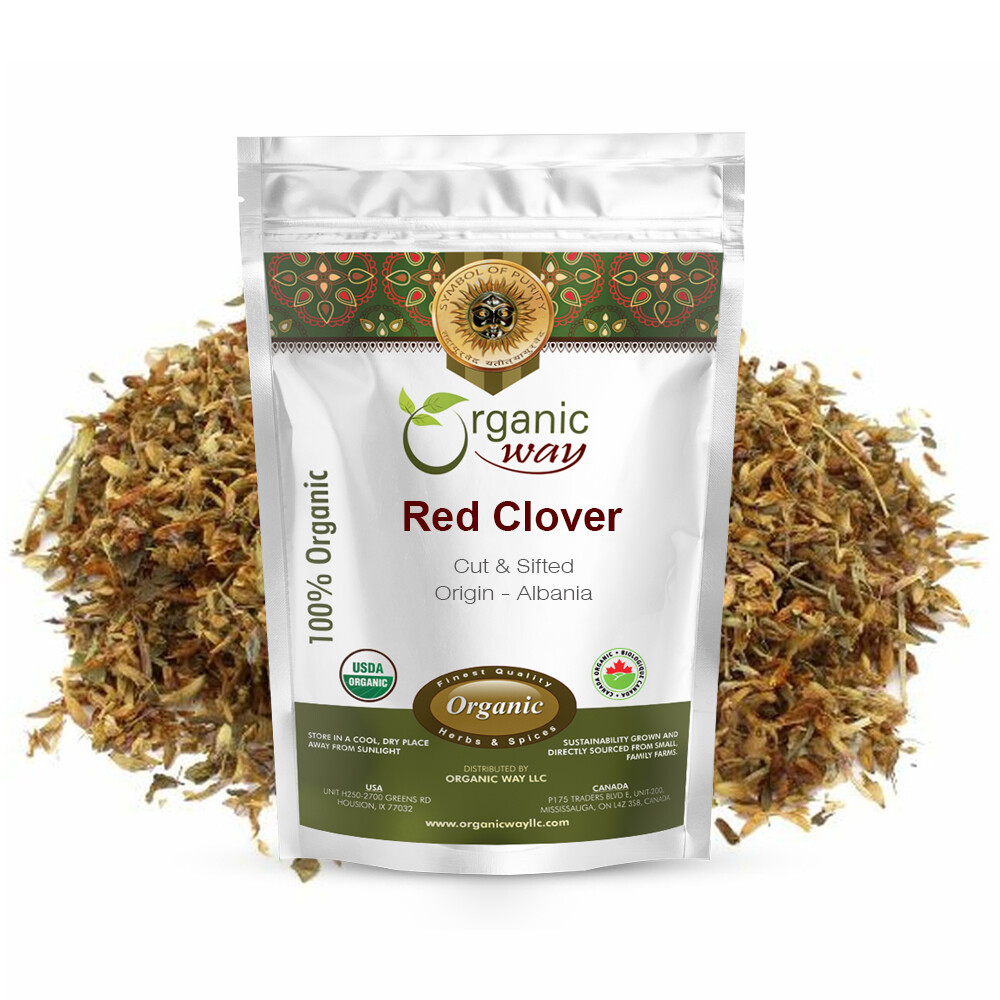 Organic Way Red Clover Cut & Sifted - Herbal Tea | Kosher & USDA Certified gallery
