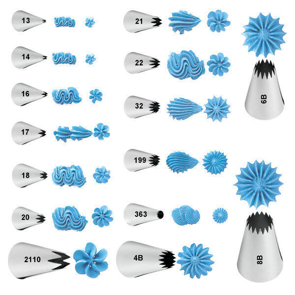 Wilton Open Star Decorating Tips New Assorted Sizes Cake Icing Decoration Tip gallery