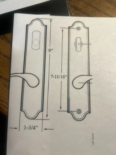 multipoint lock inactive handle set, bronze, Amesbury truth traditional handles gallery