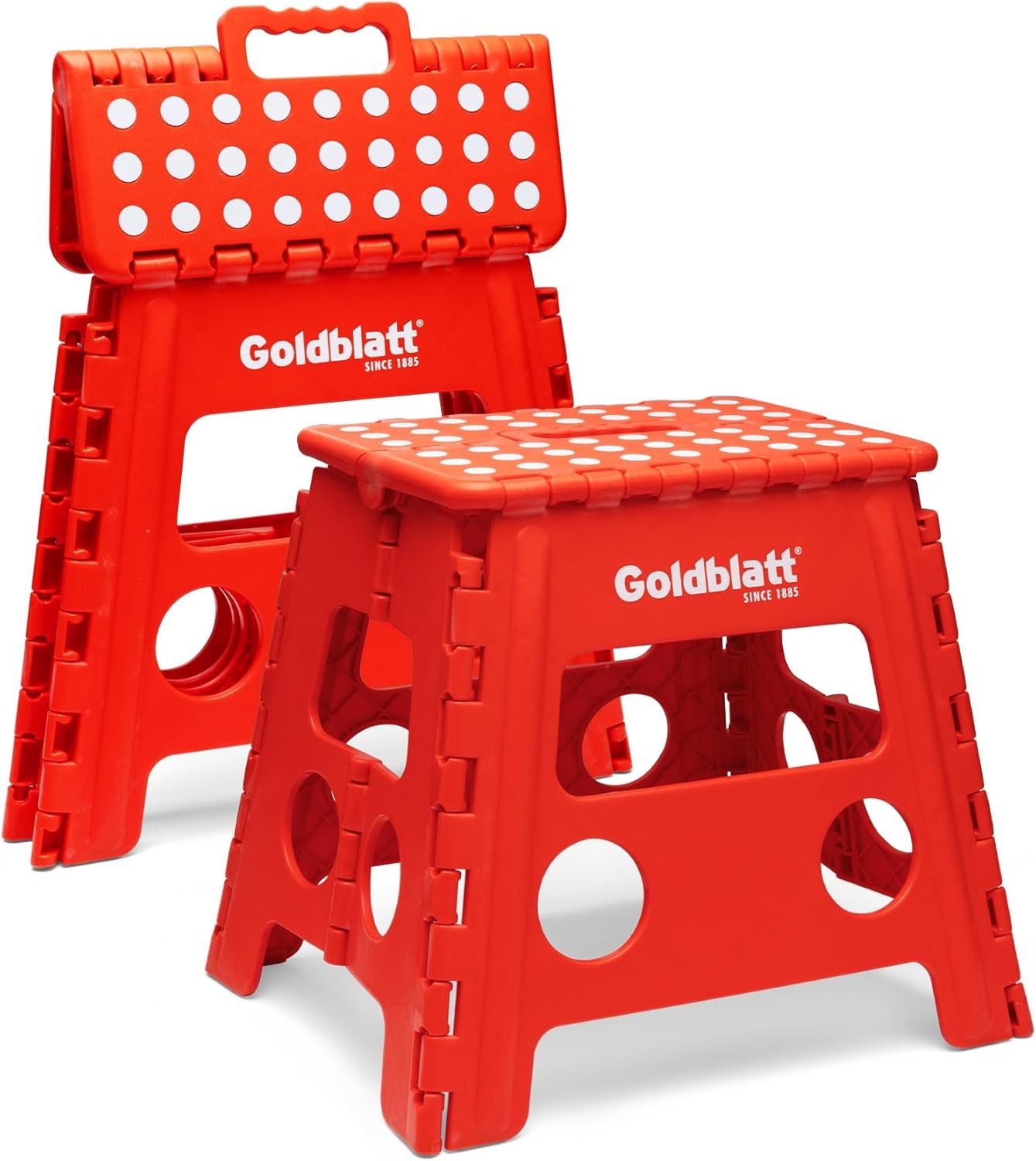 Goldblatt 2PC 12.5" Folding Step Stool Heavy-Duty Plastic Portable Stool 300 lbs gallery