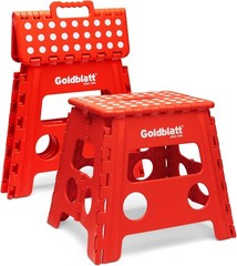 Goldblatt 2PC 12.5″ Folding Step Stool Heavy-Duty Plastic Portable Stool 300 lbs