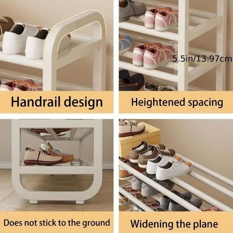 5-Tier Space-Saving Metal and Plastic Shoe Rack Organizer for Home gallery