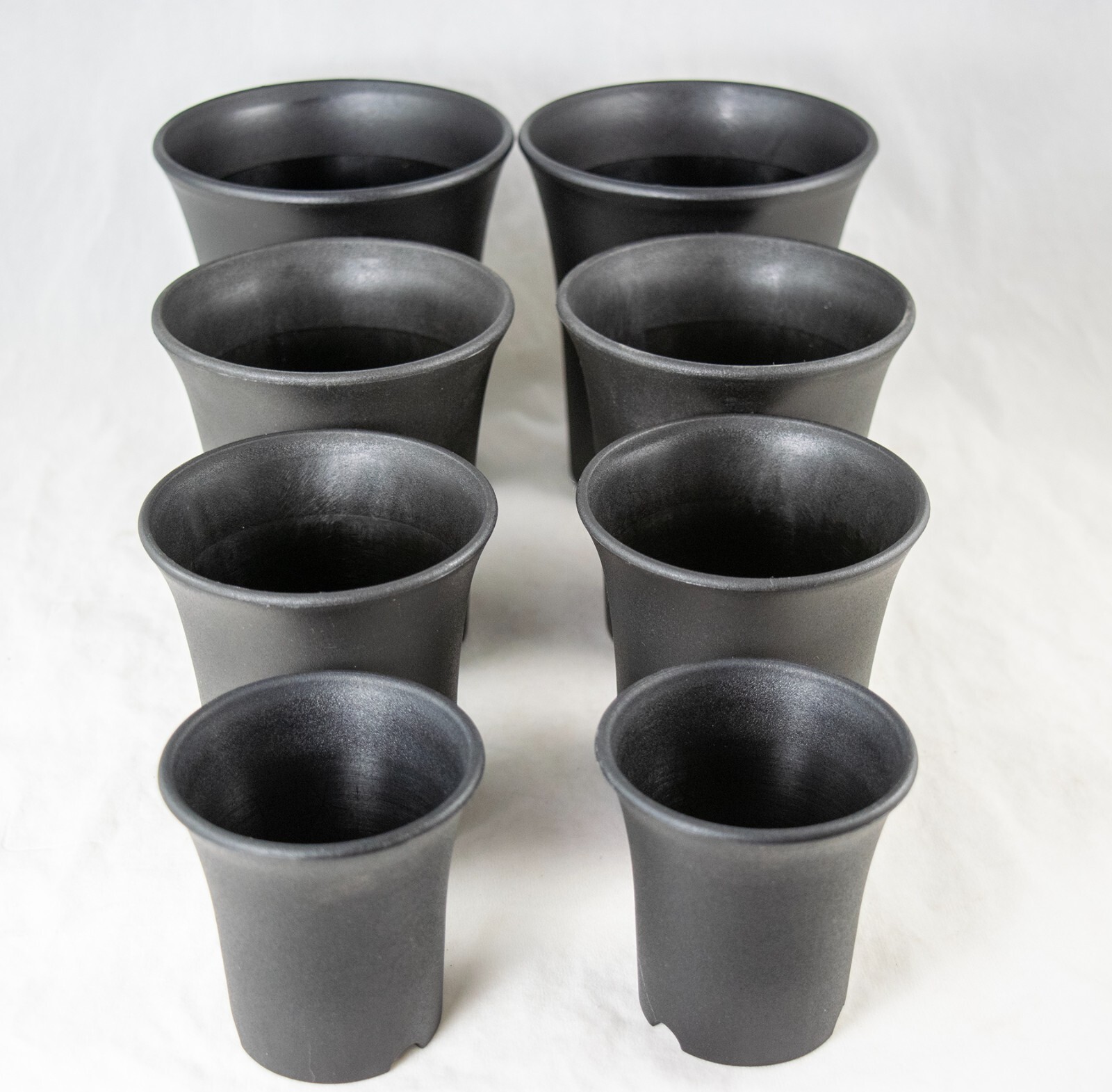 8 Mix Japanese Round Cascade Plastic Cactus, Bonsai Pot - 2.75"/3.5"/4"/4.75" gallery