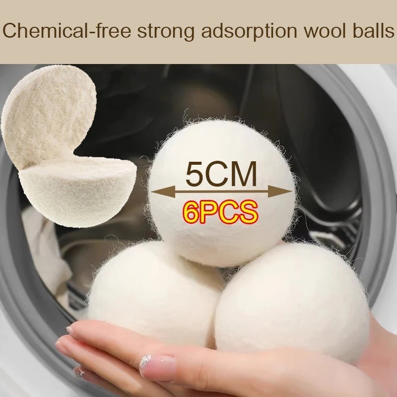 Clothes Wool Dryer Balls 5cm Reusable Laundry Softener Tumble Dryer Balls gallery