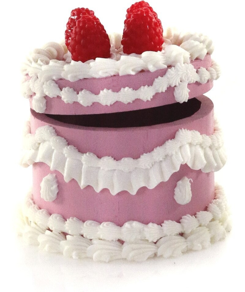 Cody Foster Pink Raspberry Pretty Cake Stash Wood Box-5'' x 5''H gallery