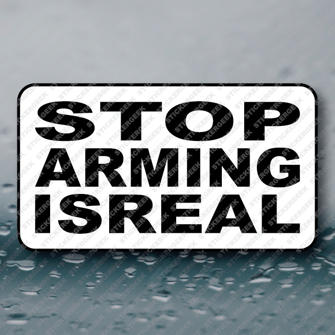 STOP ARMING ISREAL 25-250pcs sticker gag prank joke political Pro Palestine gallery