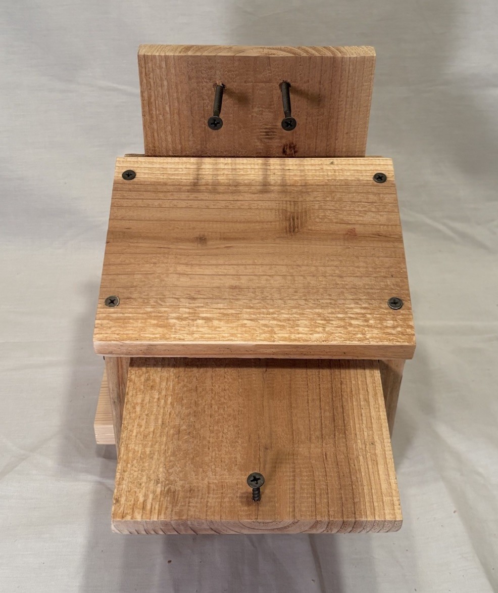 Solid Cedar Backyard Squirrel House Nesting Box - Fully Installed Wood Wildlife gallery