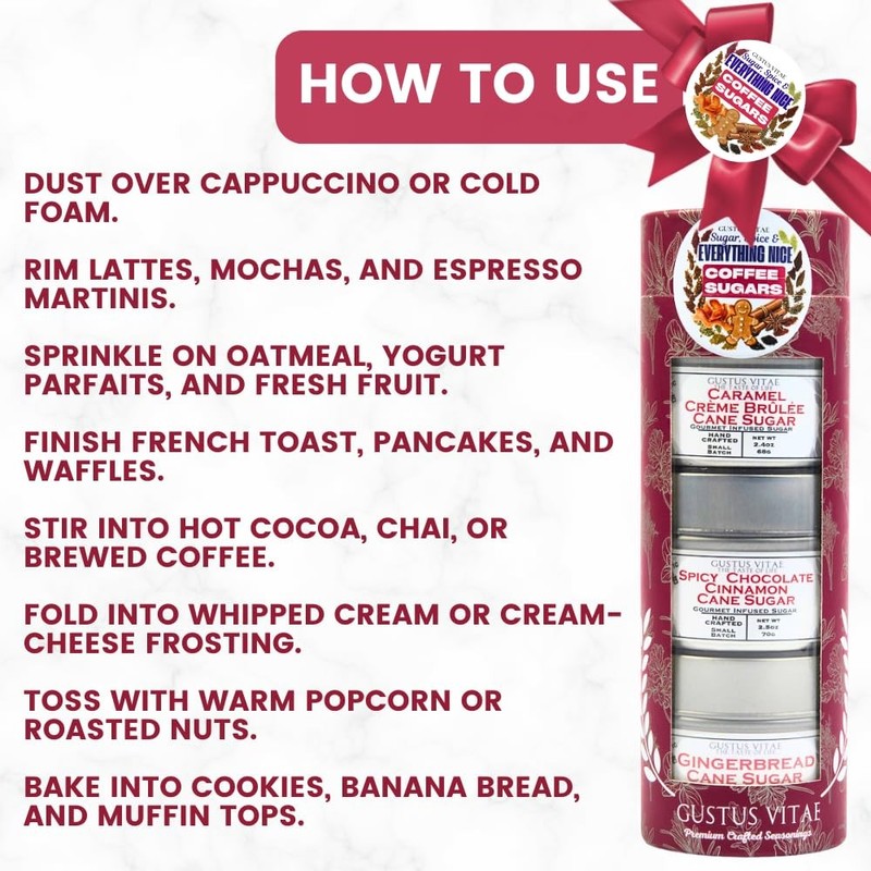 Coffee Sugars: Sugar, Spice & Everything Nice | Gift Packaged Set of 3 | All ... gallery