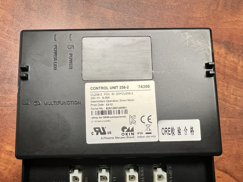 Control Box For OKIN Control Unit 258-2, O3YCU258-2, Adjustable Base bed CU258-2 gallery