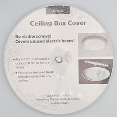 10pk Ceiling Box Covers White No Visible Screws Paintable Finish 3.5” or 4” -New