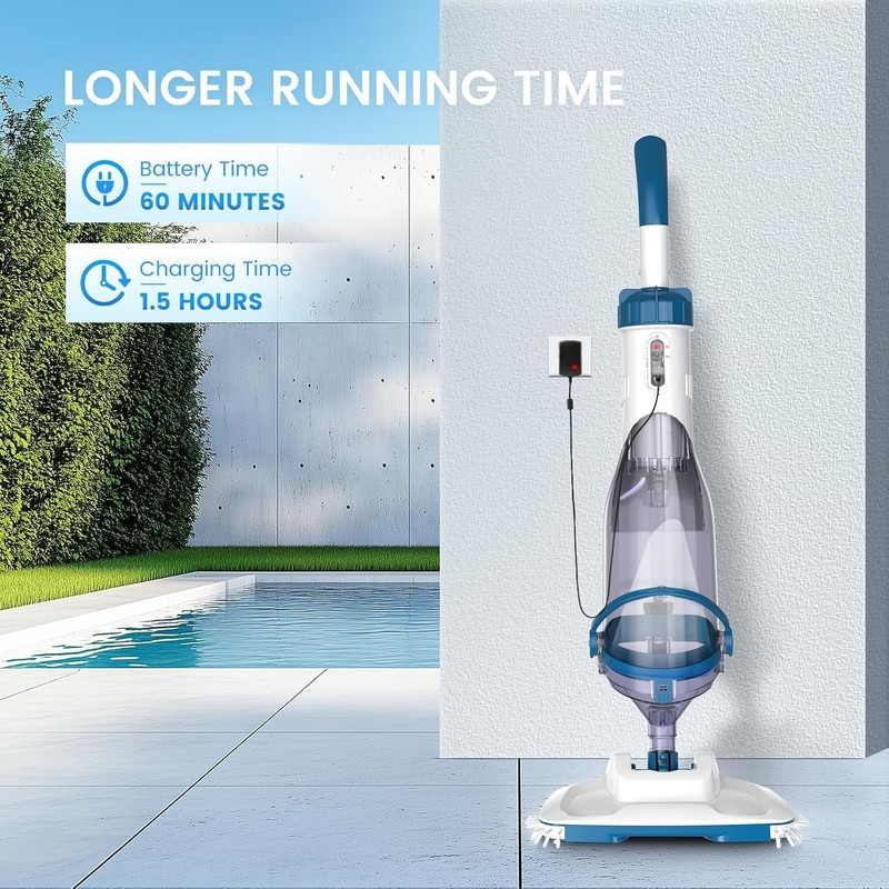 ENHULK Pool Vacuum for Above Ground Pool Upgraded 13.4 Wide Head & Telescopic gallery